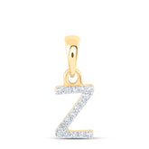 0.03CTW-DIA NK INITIAL "Z" PENDANT